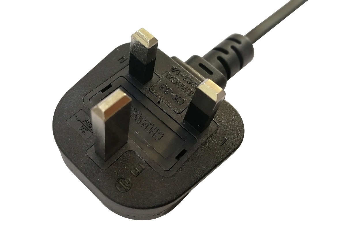 UK style 3pin plug BS certified plug